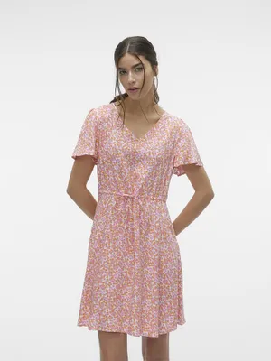 Image de Vero Moda Easy Joy Robe à manches courtes rose XL Femme rose XL