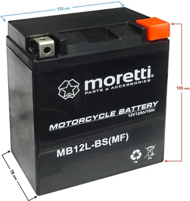 Immagine prodotto di Moretti AGM (Gel) MB12L-BS Batterie