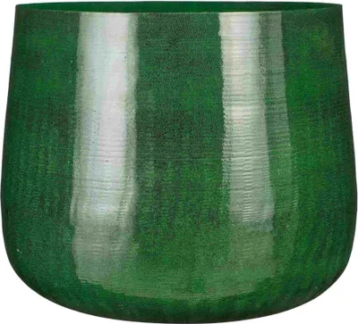 Image de Mica Decorations Benson Pot de fleurs - H32 x Ø37 cm - Métal - Vert foncé