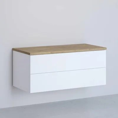 Imagen del producto de Mueble aparador Kronenbach, modelo Cube, de 101 cm de ancho, con 2 cajones y sistema de apertura TIP-ON