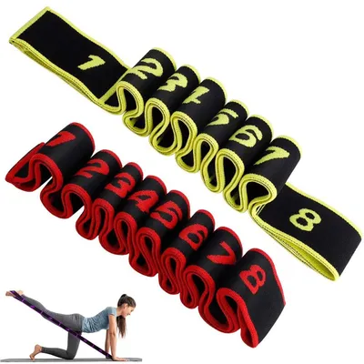 Immagine prodotto di 2 fasce elastiche per lo stretching, ideali per l'allenamento di yoga, fitness e danza