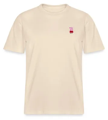 Produktbild von Spreadshirt Peppa Wutz Brustdesign Stick Relaxed Fit Uni T-Shirt, M, Natur