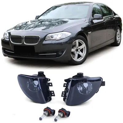 Obrázek produktu pro Protihmlové světlomety, levé a pravé, černé, pro BMW řady 5, modely 2010/03-2011/08