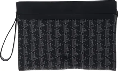 Produktbild von LACOSTE Laptop Sleeve mit Laptopfach The Blend Computer Pouch Monogram Noir Gris schwarz