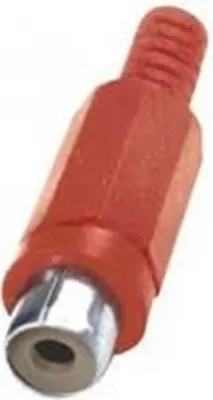Obrázok produktu pre Zásuvka RCA plast červená RCA22