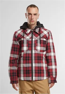 Image de Brandit Top Veste en sergé lourd rouge/noir - M