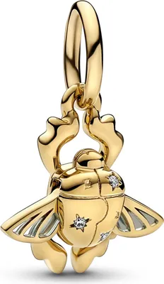 Produktbild von Pandora Disney 762345C01 Charm-Anhänger Aladdin Skarabäus-Käfer 14k Vergoldet