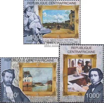 Produktbild von Briefmarken Zentralafrikanische Republik 2011 Mi 3132-3134 (kompl.Ausg.) postfrisch Impressionistische Maler