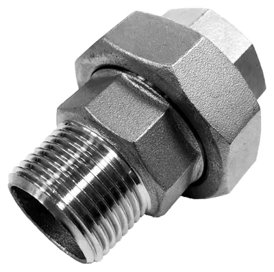 Produktbild von Flachdichtende Verschraubung aus V4A Edelstahl 1 1/4" Zoll Innengewinde Außengewinde DN32 Gewinde Fitting für Trinkwasser Rohrkupplung