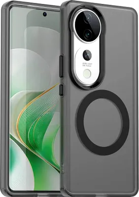 Obrázek produktu pro Magnetické pouzdro pro Vivo S19, tenké matné průsvitné nárazuvzdorné pouzdro Černý