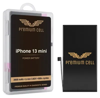 Produktbild von Premium Cell Akku für iPhone 13 Mini diagnostizierbar 2600mAh 600+