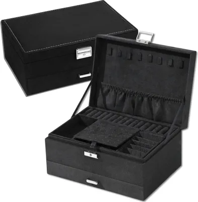 Produktbild von EDIBAZZAR | Damenbox, Truhe, Organizer, Schmuckkästchen, geräumiges Etui