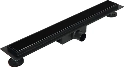 Produktbild von BALNEO Duschablauf G-Drain mit Glaspaneel Double Dark Siphon Set 70 cm Edelstahl Schwarz