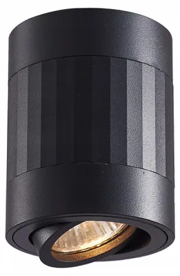 Zdjęcie produktu dla Spot natynkowy ruchomy tuba czarna okrągła 1xGU10 35W Ecolight EC79972