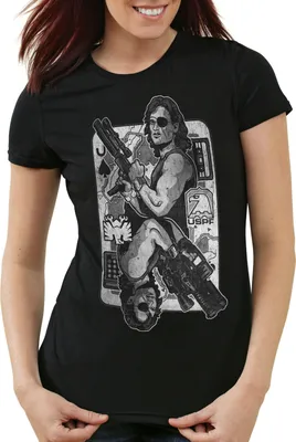 Produktbild von style3 Snake Plissken Damen T-Shirt die klapperschlange new york, Größe:M