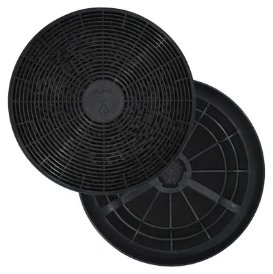 2 Aktivkohlefilter, Ø 175 mm, für Dunstabzugshauben
