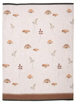 Produktbild von Clayre & Eef Geschirrtuch 50x70 cm Beige Baumwolle Pilze