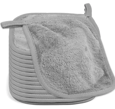 Zdjęcie produktu dla 14 chusteczek do demakijażu z mikrofibry, wielokrotnego użytku, 16x16 cm