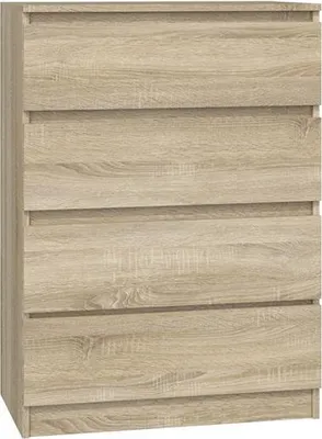 Obrázok produktu pre Moderná komoda MALWA M4 – priestranné úložné zásuvky bez úchytiek | Farba: dub Sonoma | Rozmery: 70 x 40 x 97