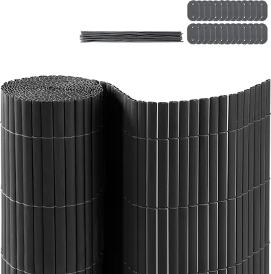 Produktbild von PVC Sichtschutzmatte balkon sichtschutz Sichtschutzzaun Sichtschutz Windschutz, Color:Anthrazit, Größe:Anthrazit. 0.9x3m