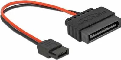 Image de Delock 84873 SATA-Kabel Delock Slim 6pin -> SATA 15pin 0.10m