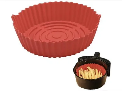 Productafbeelding van Siliconen accessoire voor heteluchtfriteuse, met antiaanbaklaag, universeel inzetbaar, geschikt voor oven, magnetron, cakevorm en stoompan