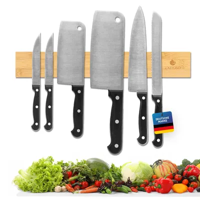 Produktbild von Exitoso® Magnetleiste Messer selbstklebend 40cm - Messerleiste ohne bohren mit 3