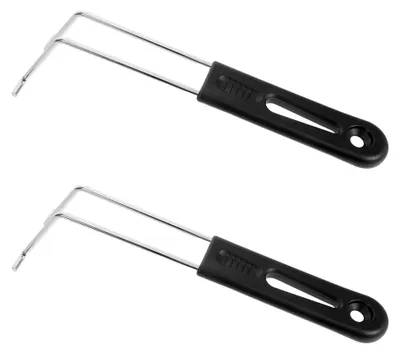 Produktbild von 2 Stück Ersatzgriffe für Heißluftfritteusen, ergonomische hitzebeständige Edelstahlgriffe für Frittierkörbe und Kochgeschirr, abnehmbares Griffzubehör für die Küche