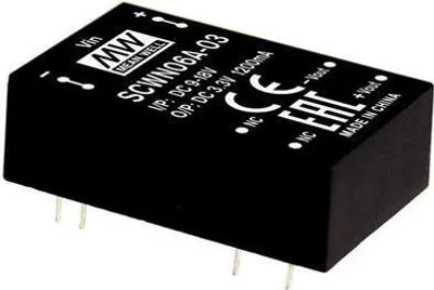 Zdjęcie produktu dla MEAN WELL SCWN06A-12 Zasilacz i konwerter napięcia 6 W (SCWN06A-12)