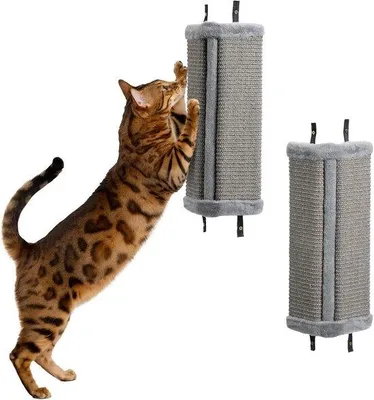 Produktbild von Famanu Krabmatte Set - Schutz für Möbel und Wände - 43 x 22 cm - Grau