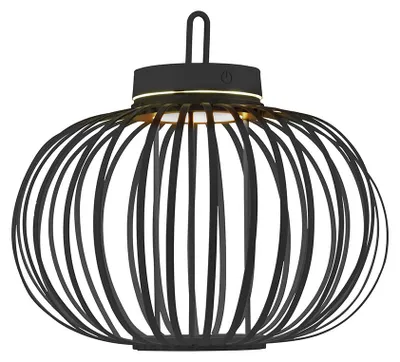 Produktbild von LED Akku Pendel-/Tischleuchte, schwarz, Touchdimmer, D 36 cm