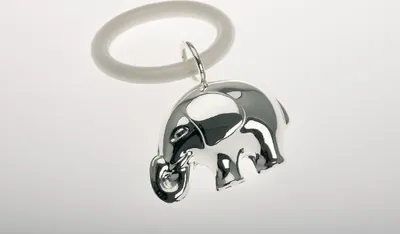 Produktbild von Rassel Elefant versilbert