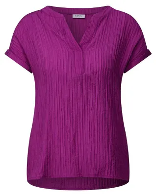 Produktbild von CECIL Kurzarmbluse 'Strukturbluse', B345659, anemone pink, Gr. S