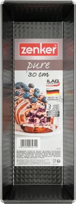 Immagine prodotto di Zenker Pure Königskuchenform, Königskuchen Form, Kastenform, Backform, Kuchenform, Ilag Special, Schwarz, L 30 cm, 3972