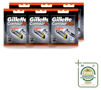 Productafbeelding van 6 x Gillette Contour Plus wegwerpscheermesjes - Voorraadverpakking - 6 stuks