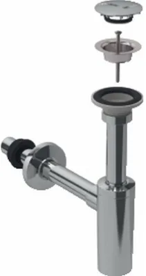 Produktbild von Geberit Waschtischsiphon mit Wandrohr Chrom