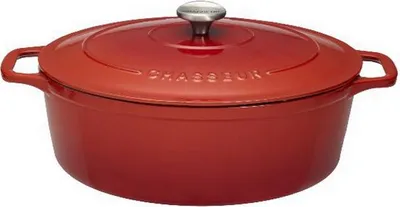 Image de Cocotte Ovale Chasseur Rubis 35cm Rétention De Chaleur Exceptionnelle Et Cuisson Homogène - Chasseur