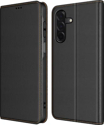 Immagine prodotto di Custodia per Samsung A17 5G IN PELLE NERA CON CHIUSURA MAGNETICA + VETRO