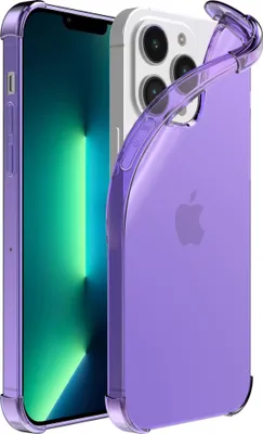 Produktbild von Smartphonica iPhone 13 Pro transparente  stoßfeste Silikonhülle mit Bumper - Lila