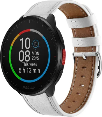 Produktbild von Strap-it Polar Pacer Armband Leder (Weiß)