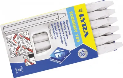 Produktbild von LYRA Signierkreide ECONOMY 795, sechseckig, 12 Stück, weiß