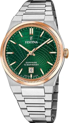 Produktbild von Festina Herrenuhr Swiss Made Armbanduhr Edelstahl silber UF20065/3