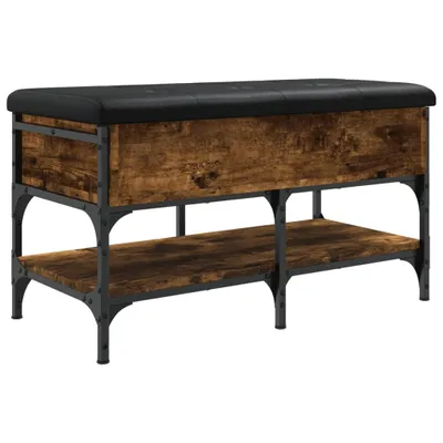 Produktbild von vidaXL Schuhbank Räuchereiche 82x42x45 cm Holzwerkstoff
