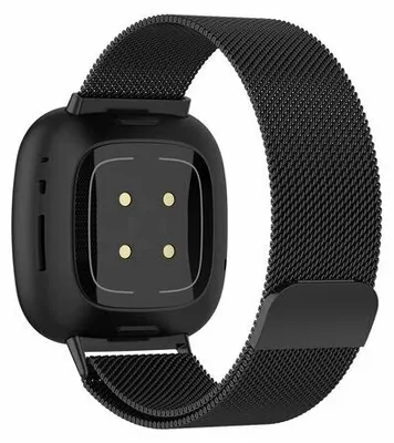 Produktbild von By Qubix passend für Fitbit Versa 3/4 & Sense 1/2 Milanaise-Armband - Small - Schwarz
