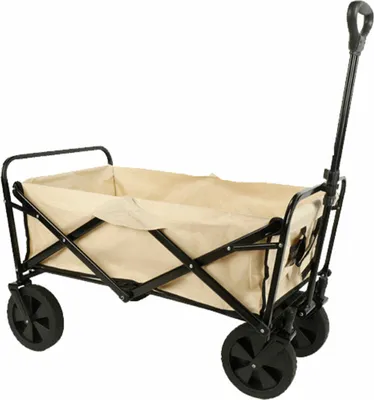Produktbild von Marbueno Faltbarer Multiuswagen Stahl 150 KG Beige Garten, Strand, Camping 86X50X59 cm