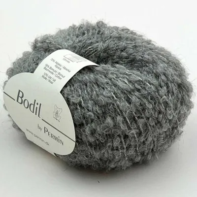 Obrázok produktu pre Bodil by Permin – Prírodná bouclé priadza z alpaky Bodil Granit