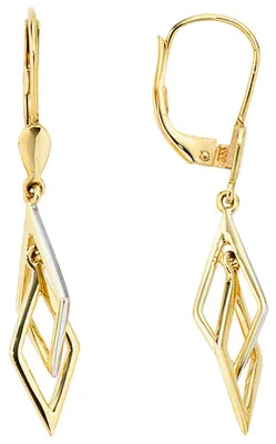 Produktbild von Ohrschmuck Ohrhänger Boutons 333 Gold Gelbgold rhodiniert Damen