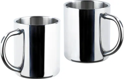 Immagine prodotto di Tazza termica a doppia parete in acciaio inox - set di 2 - tazza isolata con capacità di circa 200 ml