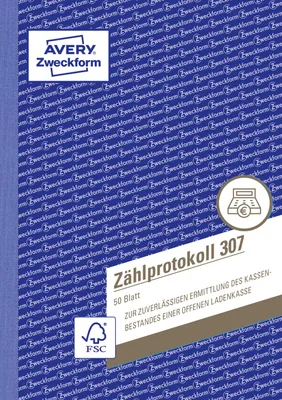 Image de Avery Zweckform® 307 307 Protocole de comptage - A5, 50 feuilles