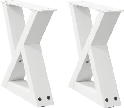 Immagine prodotto di Gambe per tavolino 2 pz Bianche 40x(30-31,3) cm Acciaio